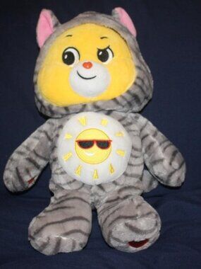 Care Bears Funshine Friends Sunshine Kitty Cat Hoodie Yellow Plush 12" NWOT